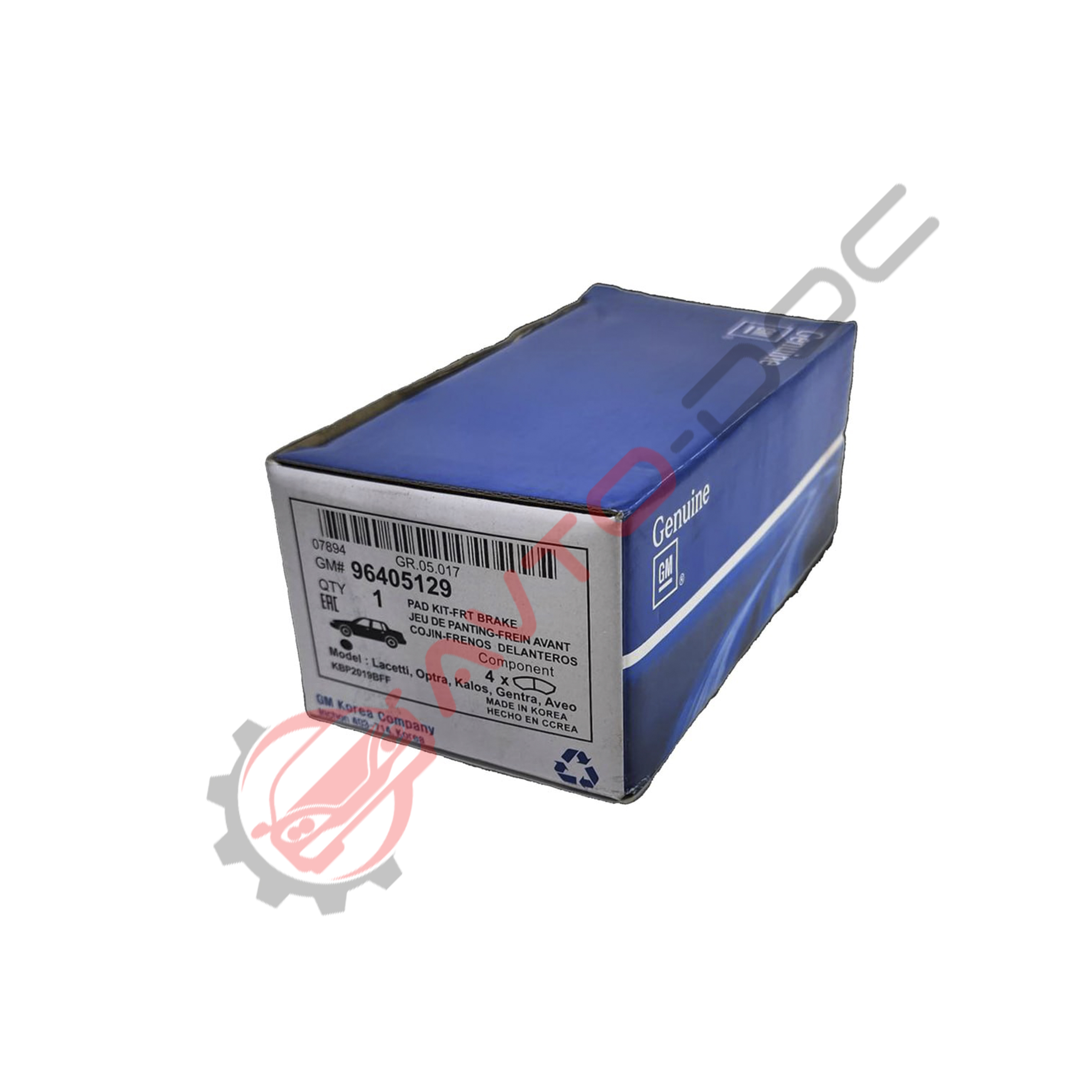 Передние колодки GM Gentra, Lacetti